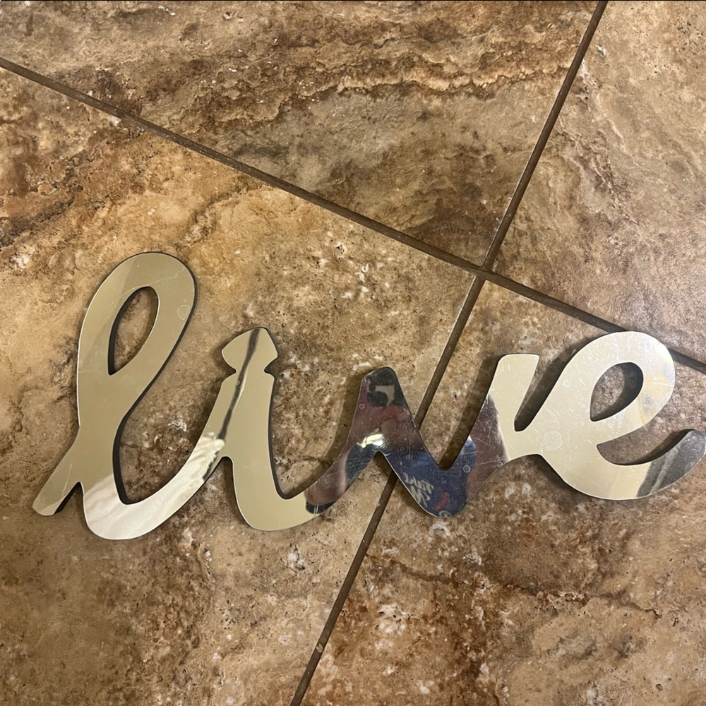 Live laugh love mirror signs